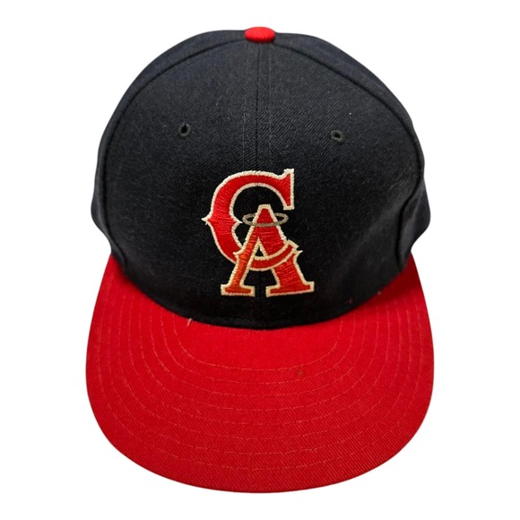 Vintage‎ California Angels New Era 59Fifty Pro Model Fitted 7 1/8 Hat Cap Wool - Picture 1 of 7